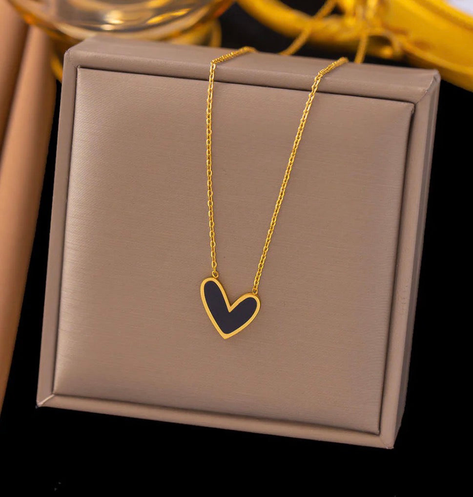 Midnight Heart Necklace