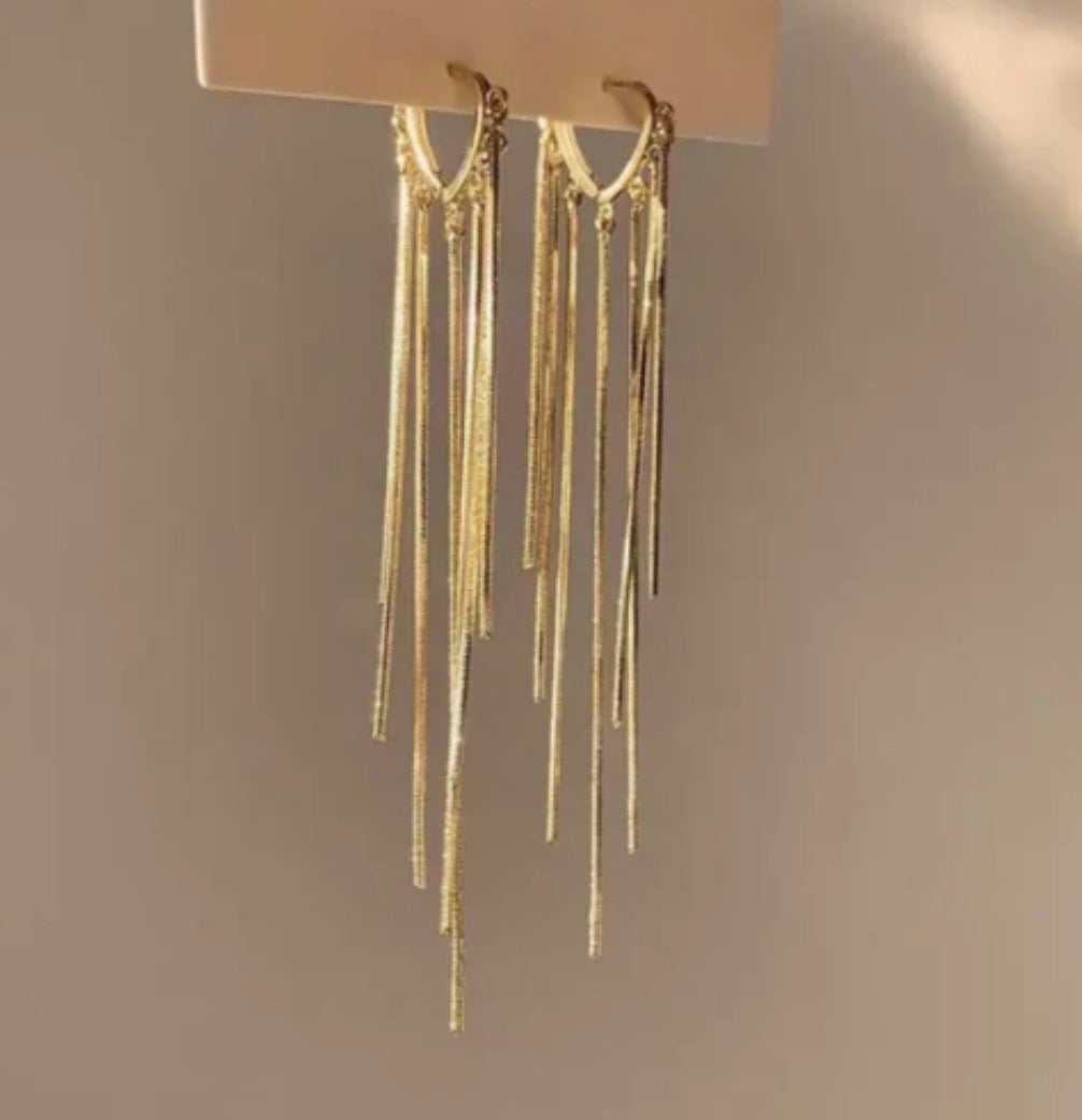 Golden Cascade Earrings